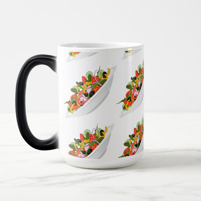 Eat more plants fresh salad motivation lettering magic mug (Left)