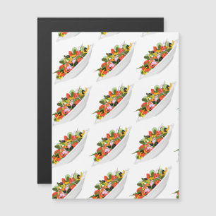 Eat more plants fresh salad motivation lettering magnetic invitation