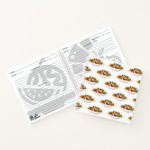 Eat more plants fresh salad motivation lettering notebook