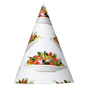 Eat more plants fresh salad motivation lettering party hat