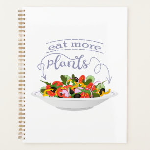 Eat more plants fresh salad motivation lettering planner
