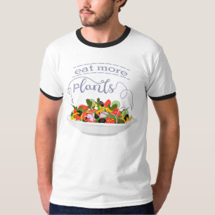 Eat more plants fresh salad motivation lettering T-Shirt