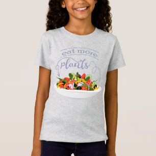 Eat more plants fresh salad motivation lettering T-Shirt