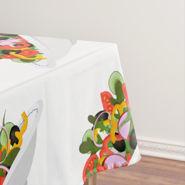 Eat more plants fresh salad motivation lettering tablecloth (In Situ)