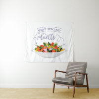 Eat more plants fresh salad motivation lettering