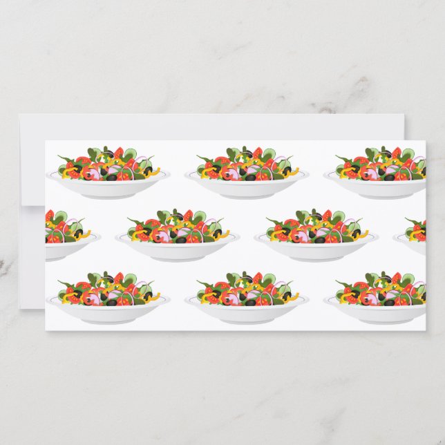 Eat more plants fresh salad motivation lettering thank you card (Front)
