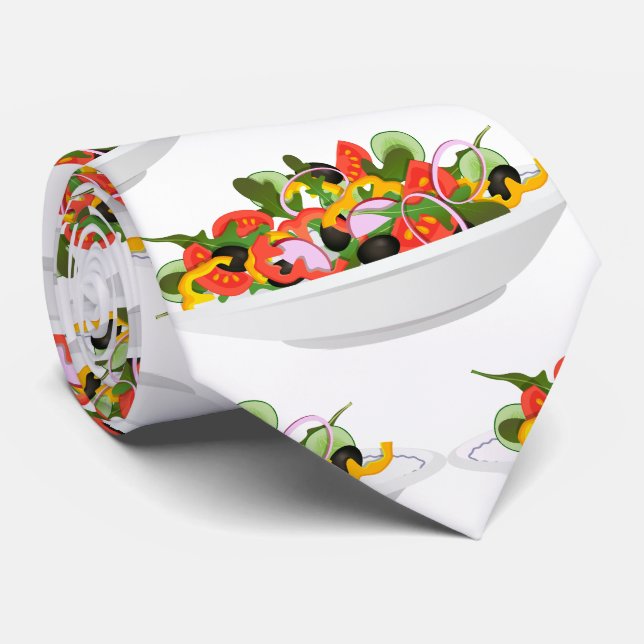 Eat more plants fresh salad motivation lettering tie (Rolled)