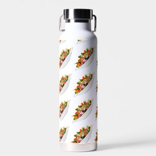Eat more plants fresh salad motivation lettering water bottle