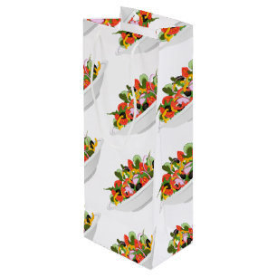 Eat more plants fresh salad motivation lettering wine gift bag