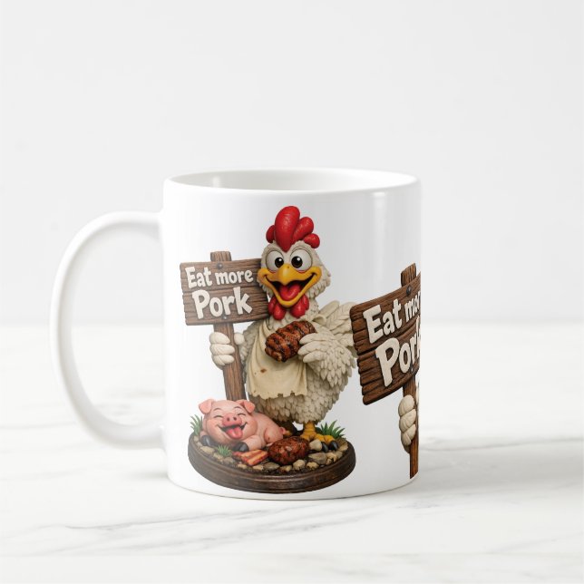Eat More Pork Coffee Mug (Left)