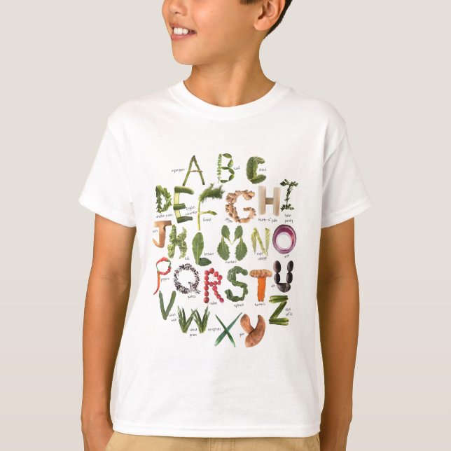Eat More Veggies Alphabet Shirt  (Front)