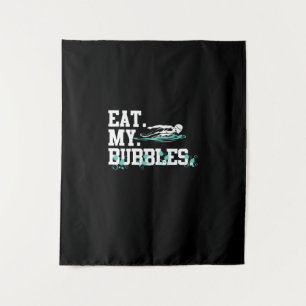 Eat My Bubbles Funny Swimming Gift Swim Design Tapestry