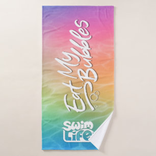"Eat My Bubbles" Unicorn Bathwater Swim Life Bath Towel