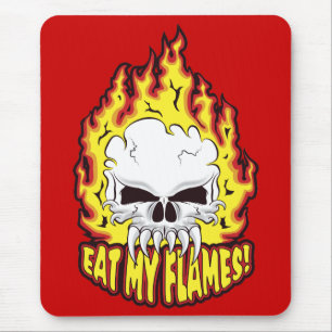 Eat My Flames Skull Mouse Mat