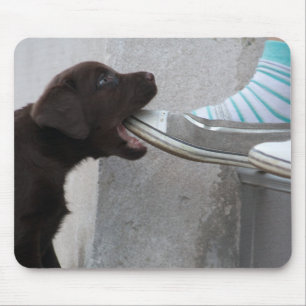 Eat My Shoe! Labrador Puppy Mouse Mat