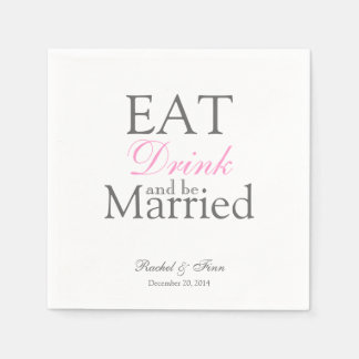 Eat n be Married Cocktail Napkin