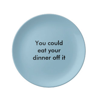 'Eat off it' plate