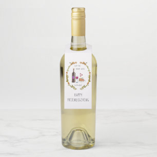 Eat Pie, Drink Wine, Be Thankful Thanksgiving Bottle Tag