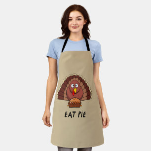 Eat Pie With Thanksgiving Turkey    Apron