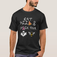 Eat Pizza Check Your Boo Bees Halloween Breast Can