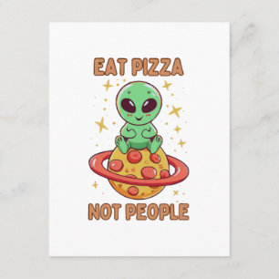 Eat pizza not people enclosure card
