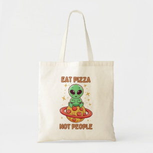 Eat pizza not people tote bag