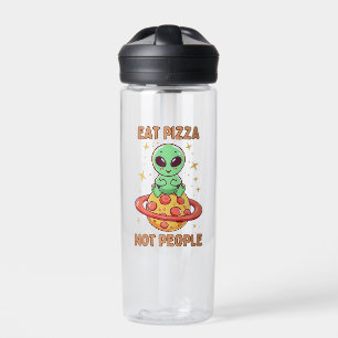 Eat pizza not people water bottle