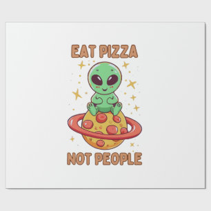 Eat pizza not people wrapping paper