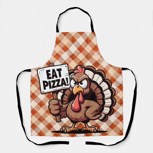 Eat Pizza Turkey Apron (Front)