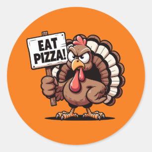 Eat Pizza Turkey Stickers