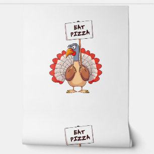 Eat Pizza Turkey Thanksgiving Adult Vegan Funny  Wallpaper