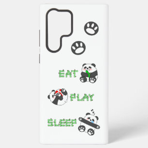 Eat Play Sleep Cute Baby Panda Comfortable Life Samsung Galaxy Case