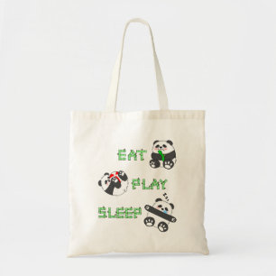 Eat Play Sleep Cute Baby Panda Comfortable Life Tote Bag