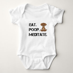 Eat.Poop. Meditate Baby Bodysuit