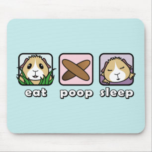 Eat Poop Sleep Guinea Pig Mousemat