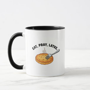 Eat Pray Latke Jewish Hanukkah Latke Lovers Mug