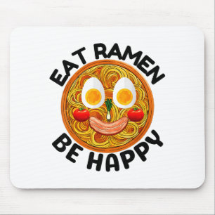 Eat Ramen Be Happy Kawaii Style Funny Japanese Ani Mouse Mat