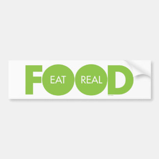 Eat Real Food Bumper Sticker