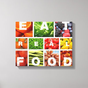 Eat Real Food Canvas Print
