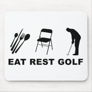 Eat, Rest, Golf Mouse Mat