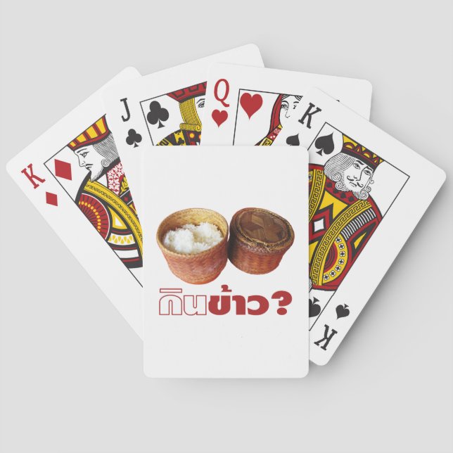 Eat Rice? [Gin Khao?] ... Thai Lao Isan Food Playing Cards (Back)