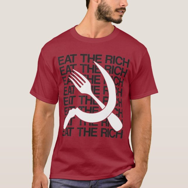 Eat Rich Hammer Sickle T-Shirt (Front)