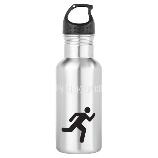 Eat ,Run,Sleep,Repeat Blue 710 Ml Water Bottle (Front)