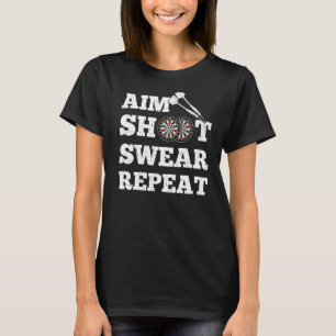 Eat Shoot Swear Repeat Vintage Darts Board Darts C T-Shirt
