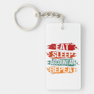 Eat, Sleep, Accountant, Repeat Key Ring