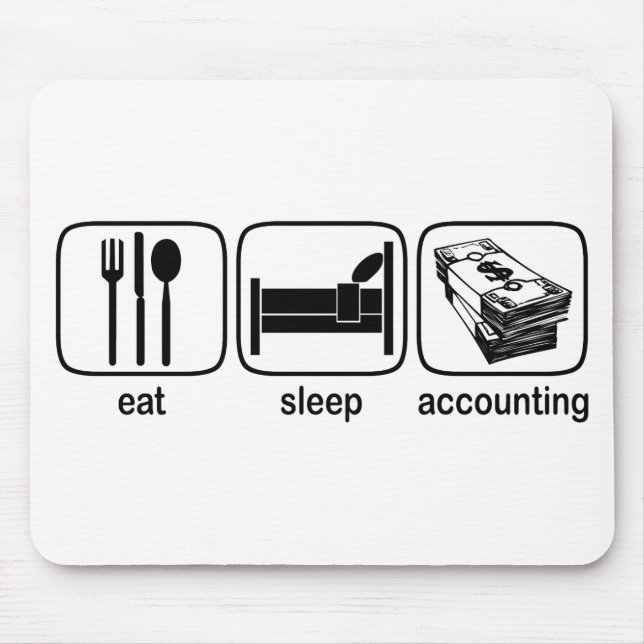 Eat Sleep Accounting Mouse Mat (Front)