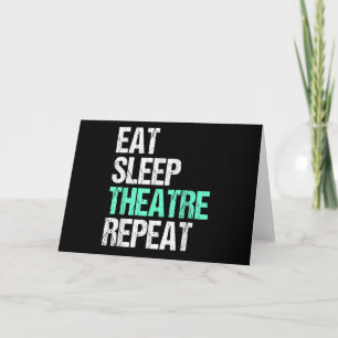 Eat Sleep Acter Repeat Funny Actor Actress Gift Card
