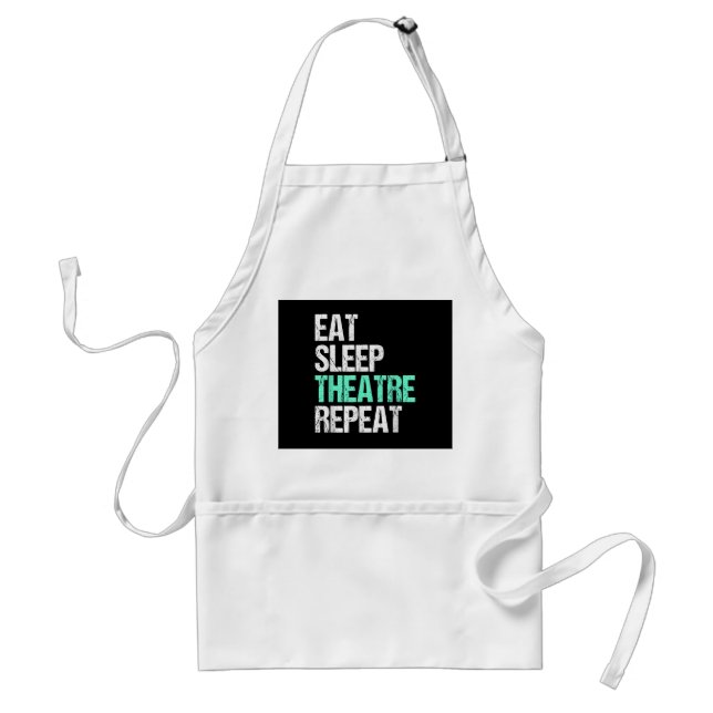 Eat Sleep Acter Repeat Funny Actor Actress Gift Standard Apron (Front)