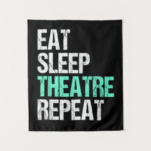Eat Sleep Acter Repeat Funny Actor Actress Gift Tapestry