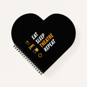 Eat Sleep Actress Repeat - Funny Musical Graphic Notebook